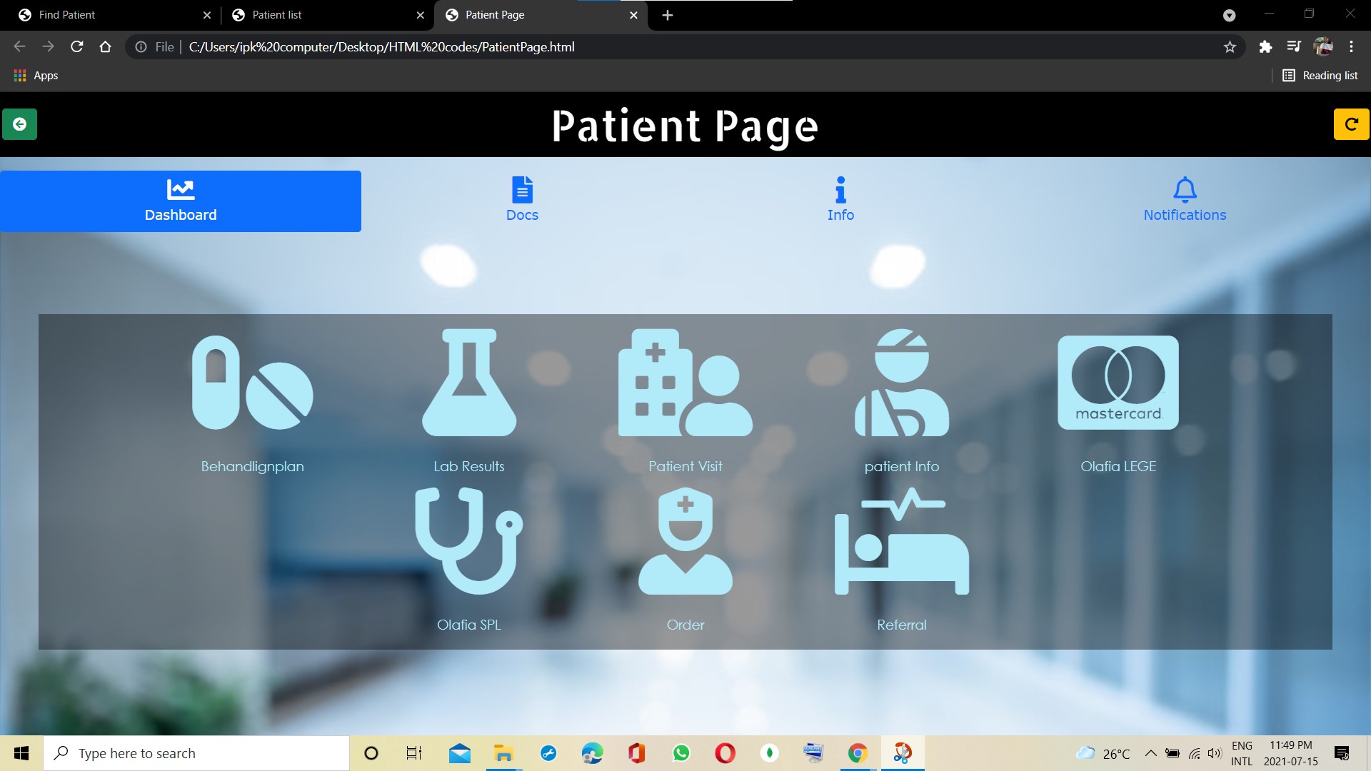 Personal Portfolio Images